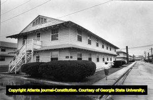 World War II era barracks at Fort McPherson, 1983