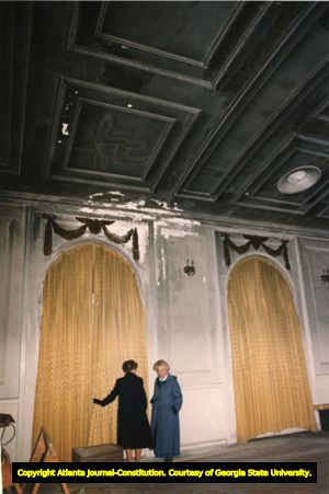 Burned-out interior of the Wimbish Mansion, Peachtree Street, Atlanta, Georgia, January 20, 1994. The Mansion is the home of the Atlanta Woman's Club.