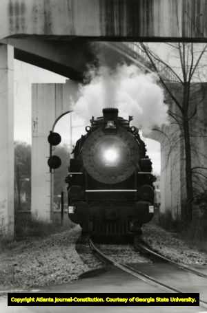 Historic locomotive Engine 290 on its final journey, 1992