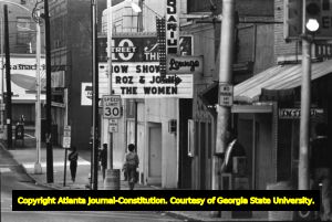 'The Strip' on Peachtree and 10th Street, 1978