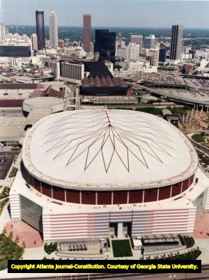 Georgia Dome exterior, 1993