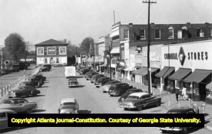 Cartersville storefronts, 1954