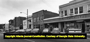 Canton Drug store exterior, 1981