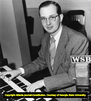 Bob Van Camp at the WSB radio station, 1947