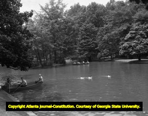 Row boats on Grant Park Lake, 1950