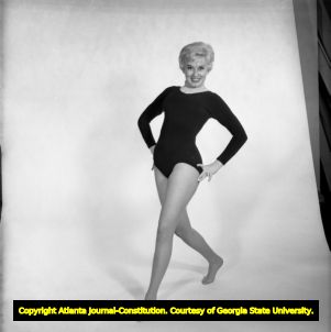 Debbie Drake poses for fitness portrait, 1961