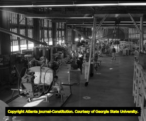 Construction and repairs of helicopters at Fort Gillem, 1958