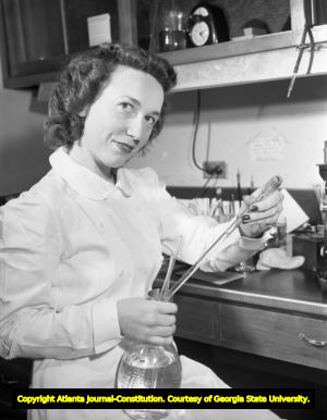 Woman lab technician, 1949