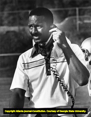 Southwest High School football coach Kirby McDaniel, 1980