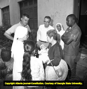 South Vietnam orphanage takes in abandoned children during the war, 1967