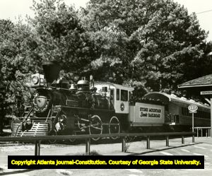 Steam locomotive, "General 2," Stone Mountain, Georgia, 1969.