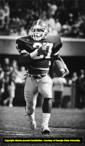 Georgia Bulldogs' Chuck Carswell returning a punt against William and Mary, 1988