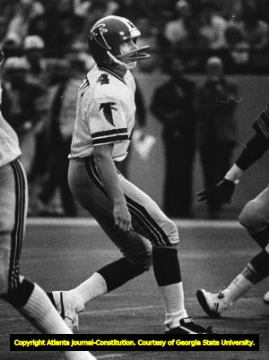 Falcons' kicker Tim Mazzetti, circa 1970s
