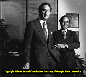 Home Depot founder Arthur Blank with CFO Ron Brill, 1989
