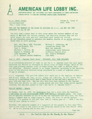 A.L.L. About Issues, 1979-07