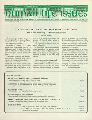 Human Life Issues, 1984-05