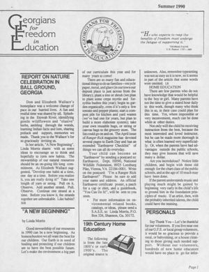 Georgians for Freedom in Education, 1990, summer