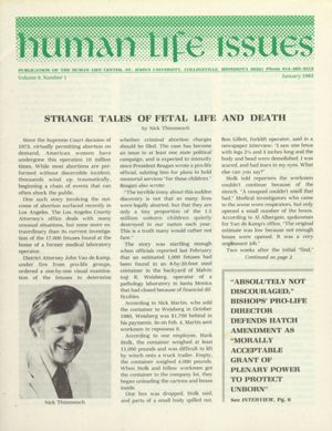 Human Life Issues, 1983-01