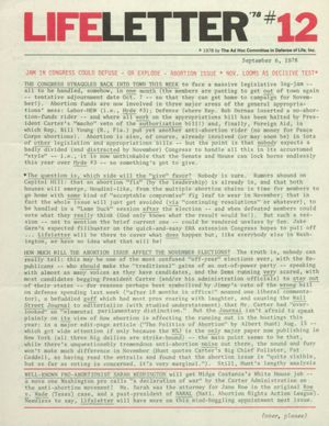 LifeLetter '78, 1978-09-06