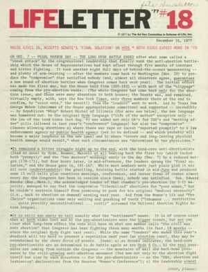 LifeLetter '77, 1977-12-15