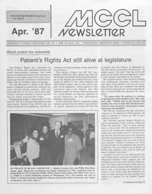 MCCL Newsletter, 1987-04
