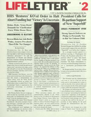 LifeLetter '87, number 2
