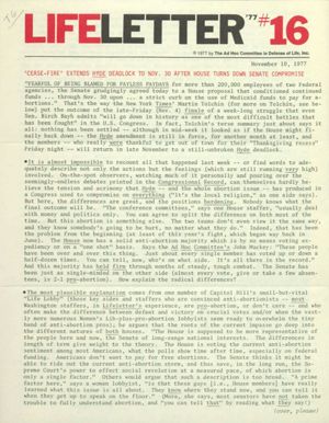 LifeLetter '77, 1977-11-10