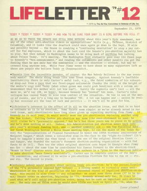 LifeLetter '79, 1979-09-21