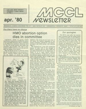 MCCL Newsletter, 1980-04