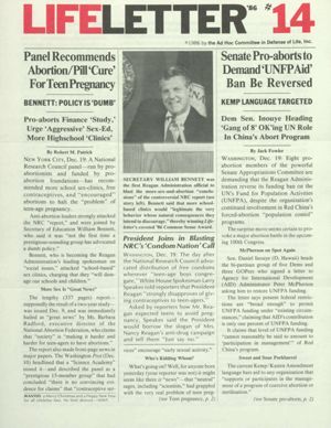 LifeLetter '86, number 14