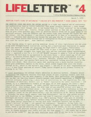 LifeLetter '78, 1978-03-07