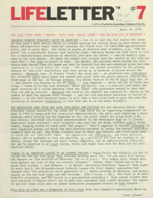 LifeLetter '78, 1978-04-28