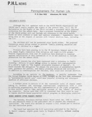 P.H.L. News, 1989-03