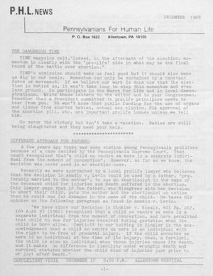 P.H.L. News, 1988-12