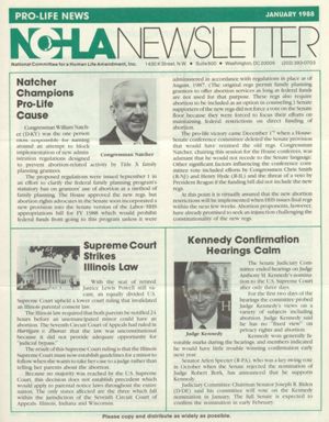 NCHLA Newsletter, 1988-01
