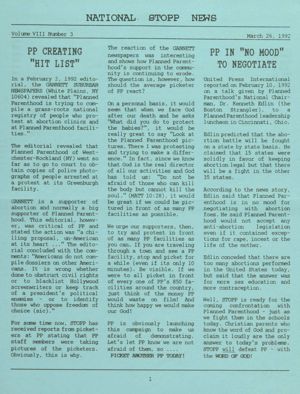 National STOPP News, 1992-03-26