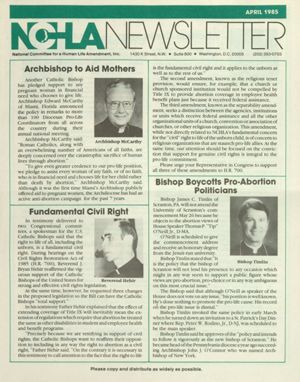 NCHLA Newsletter, 1985-04