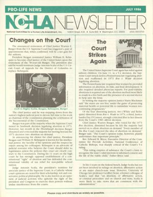 NCHLA Newsletter, 1986-07