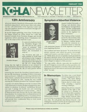 NCHLA Newsletter, 1985-02