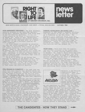 Right to Life Newsletter, 1984-10