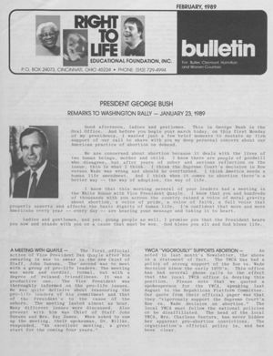 Right to Life Newsletter, 1989-02