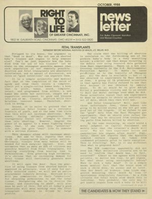 Right to Life Newsletter, 1988-10
