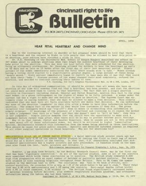 Cincinnati Right to Life Bulletin, 1979-04