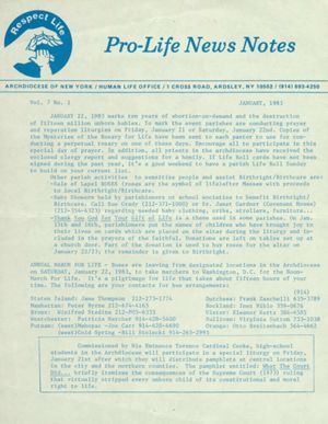 Pro-Life News Notes, 1983-01