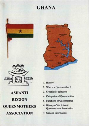 Ashanti Region Queenmothers Association pamphlet: Ghana, circa 1990s