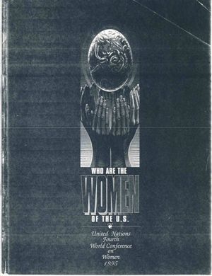 NGO Fourth World Conference on Women news clipping: ""Who Are the Women of the U.S.?"" 1995
