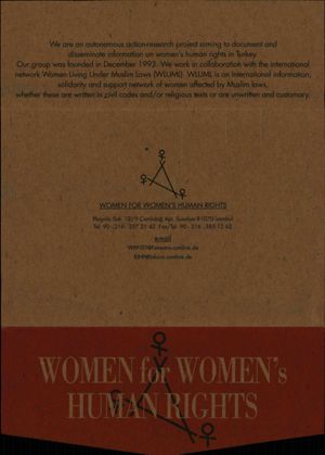 Women for Women's Human Rights pamphlet, circa 1990s