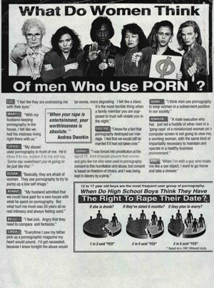 What Do Women Think of Men Who Use Porn? clipping, circa 1990s