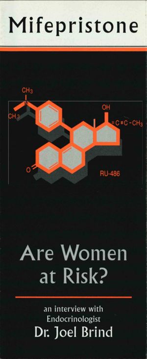 Mifepristone pamphlet: Are Women at Risk? May 1994