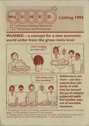 Women's Solidarity Network on Environment and Development (WOSNED) pamphlet, 1995
